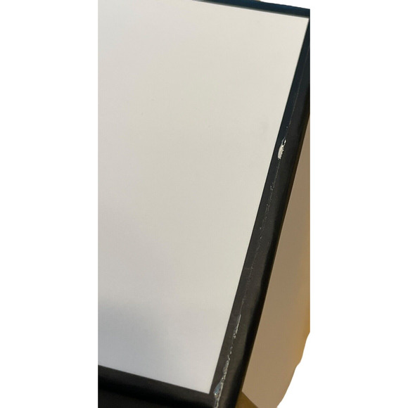 Chanel Gift Box Storage Square 8.5” x 8.5” x 3.5” White Black Logo Cardboard - Picture 8 of 8